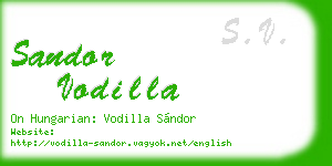 sandor vodilla business card